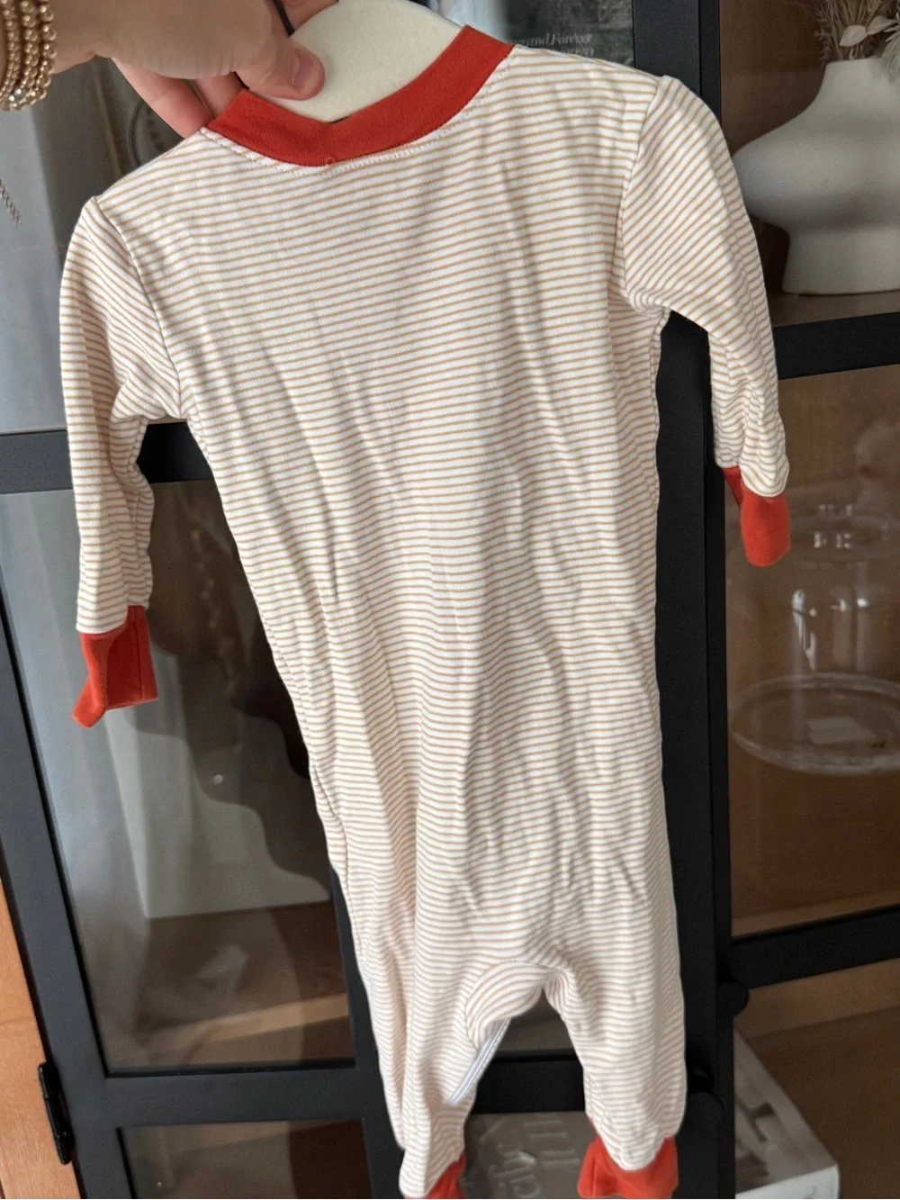 Texas Longhorns pima coverall baby UT Austin striped playsuit onesie zippy